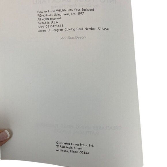 How To Invite Wildlife Into Your Backyard Paperback 1977 By David Alan Herzog - Picture 3 of 7